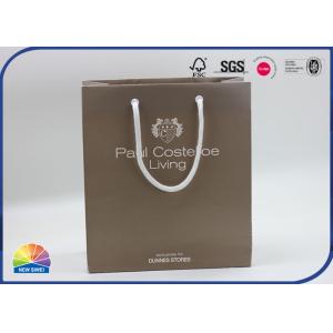 Customized 350g Coated Paper Shopping Bags Matte Lamination With Handle