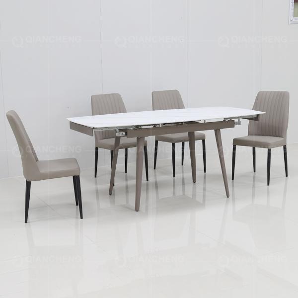 Modern Home 1.1CBM SS Steel Furniture 4 Seater Extendable Dining Table Set