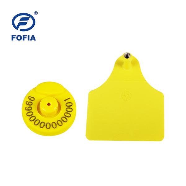 Quality FOFIA RFID Electronic Ear Tag Animal Tracking Tags With Thermometer For Cattle Sheep wholesale