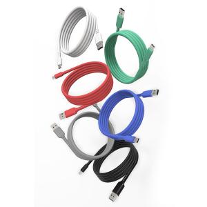 Silicone Type C To Usb A Cable , 3A 6 Foot Fast Charging Cable For Android