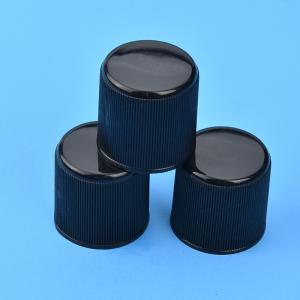 Cheap Ribbed Closure 24mm Plastic Screw Covers For Beverage Bottle for sale