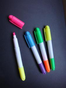 Cheap Highlighter Maker Fluorescent Pen with Chisel Nib for sale
