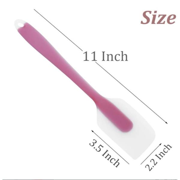 Silicone Scraper Set 6-Heat-Resistant, Solid Stainless Steel Core