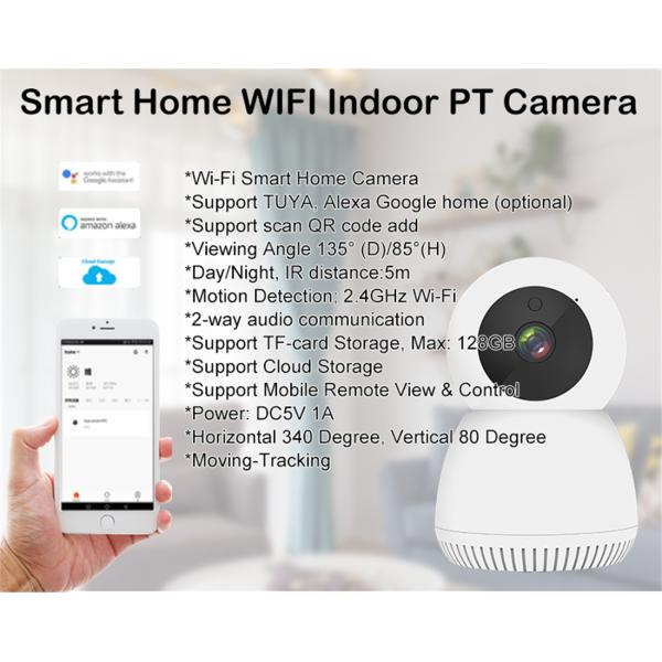 Whalecam Smart Indoor Pan/Tilt Home Camera 1080P HD Security Camera Wireless 2.4GHz with Night Vision