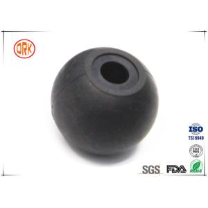 Black Customized NBR Solid Rubber Ball 5mm With Hole For Machine