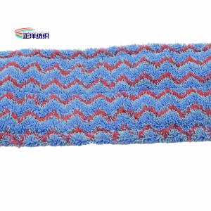 Scrubbing Wet Cleaning Mop 18 Inch Red Blue Zigzag PP Fiber Pockets Mop Head