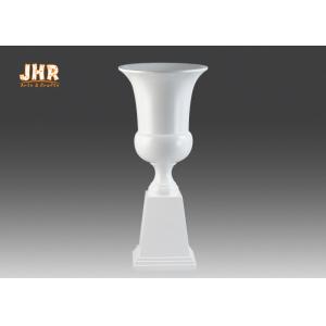 Durable Fiberglass Planters Floor Vase Glossy White