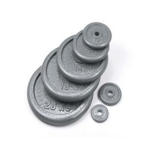 Cheap Black / Gray Hammertone Dumbbell Weight Plate Set Cast Iron Material for sale