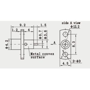 50Ohm Gold Plating Straight Plug SMP Coaxial RF Connectors