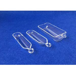 Customized Transparent Fused Quartz Combustion Boats 50ML With Ring