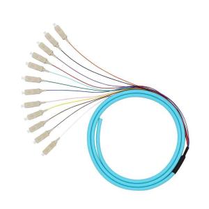 Single Mode Bundle Sc Upc Pigtail , 12 Core OM3 Ftth Pigtail