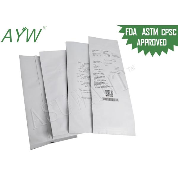 Quality Resist Moisture White Paper Coffee Tea Bags Easy Closure Without Lock Zipper wholesale