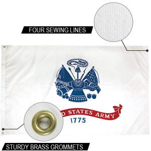 Cheap US Army Flag 3x5 ft Outdoor Heavy duty Dupont Nylon Strong Canvas Heading and Brass Grommets for sale
