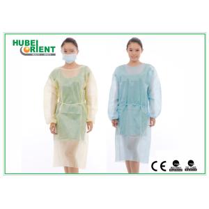 Disposable Polypropylene Protective Isolation Gown With Elastic Wrist