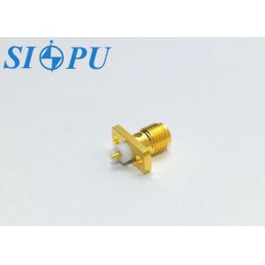 China SMA Female RF Coaxial Connector – Microstrip Type, Flange Mounted on sale