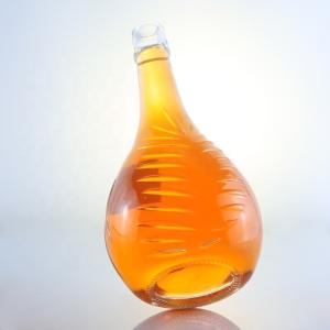 Champagne 1L Glass Bottles with Decal Screen Printing and Cork Sealing