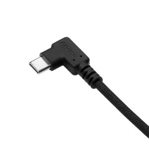 Alvin's Cables Braided Cable Right Angle USB-C Type-C to 0B 2 Pin Male Black