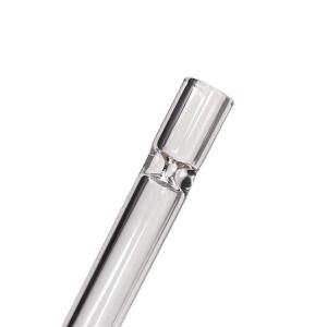 150℃ Inhale Borosilicate Straight Glass Smoke Pipe