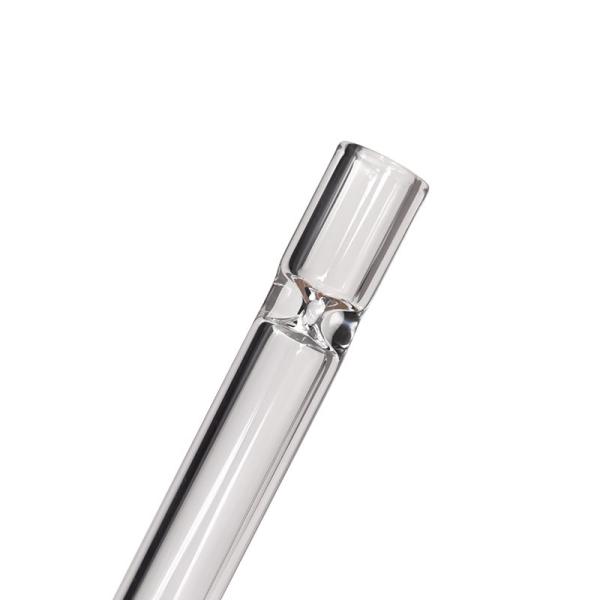 150℃ Inhale Borosilicate Straight Glass Smoke Pipe