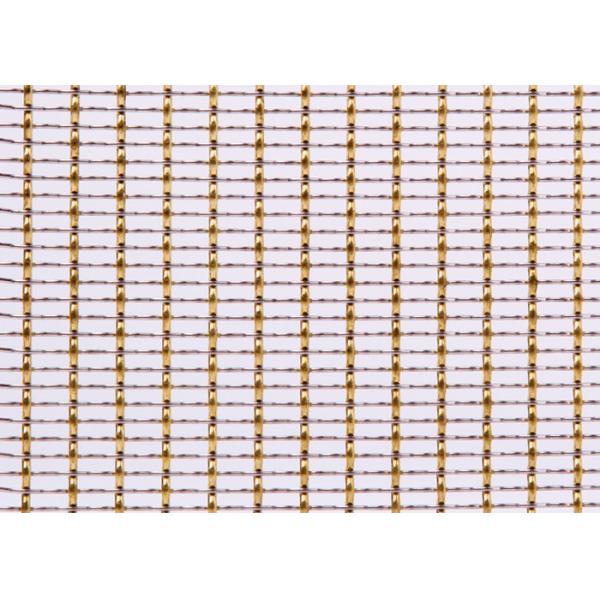 65ft SS316L Red Copper Decorative Wire Mesh Grilles Gold Plated For Radiator