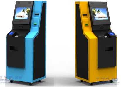 Free Floor Standing Bank ATM Kiosk , Automated Teller Machine With Cash