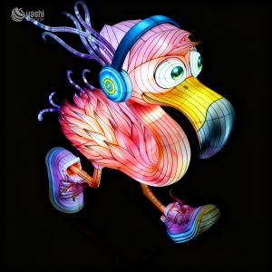 Adorable Cartoon Animal Lantern - Flamingo Sculpture Lantern for Party, Festival