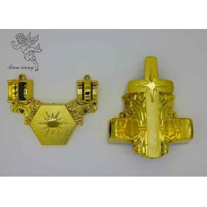 Gold Casket Hardware Kit PP Plastic Material With 66cm Iron Tubes