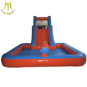 Hansel cheap amusement bouncy castle inflatable slide with pool for kids game