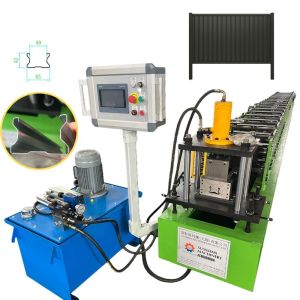 China Colorbond Steel Fencing Manufacturer 0.5-0.8mm Thickness 65*24 Fence Post Column Roll Forming Machine on sale