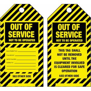China Out Of Service Tag PVC Waterproof Durable Lockout Tag on sale