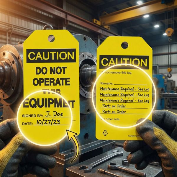 Custom Hang Tag for Quality Control in Warehouse, Shop Floor, Machinery, Equipment or Office