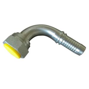 China Female Hydraulic Pipe Fitting 60° Cone 22691 90° Bsp With Siver Golden Zinc on sale