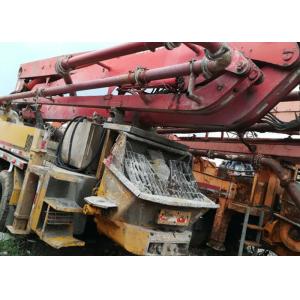 ISUZU 37 White Used Concrete Pump With 32.1 Meters Maximum Cloth Depth