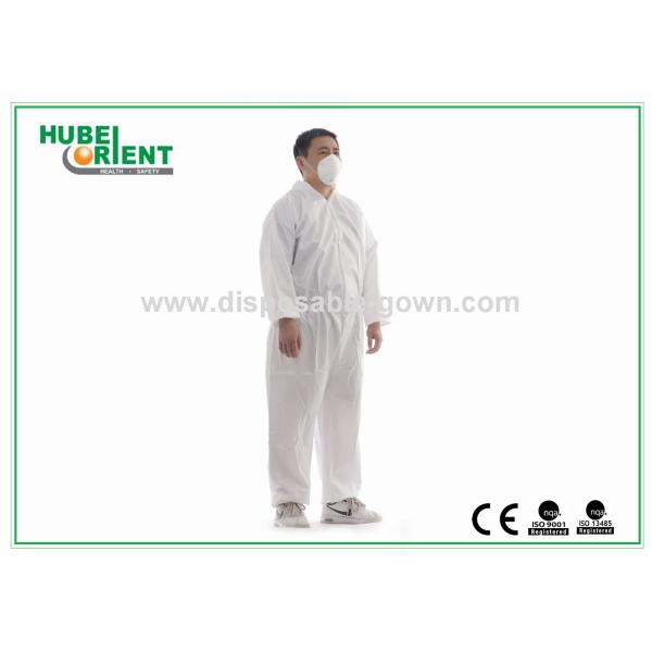 Disposable Protective Coverall With Hood Custom Size Waterproof Unisex MP/SMS