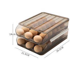 Auto Scrolling 21.5*28.5*7cm Plastic Egg Container For Fridge , Grs Certificate