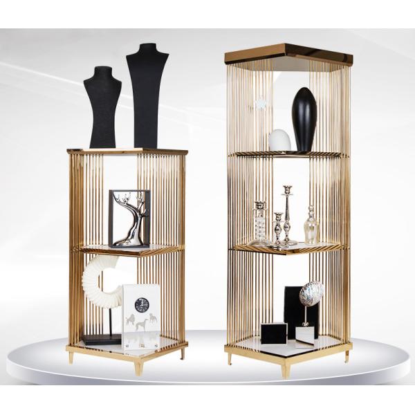 Quality Mirror Surface Clothes Shop Display Shelving With Led Light OEM / ODM Available wholesale