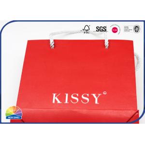 Recycled Luxury Handle Glossy Kraft Paper Gift Bag With Custom Logo