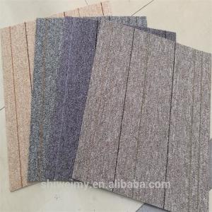 Solid color and stripe pattern loop pile PP office carpet tile