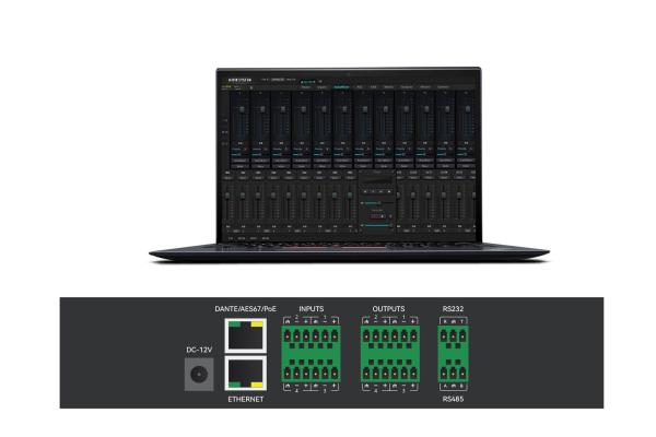 Quality AEC Dante 4 Channel ANC AFC Mini DSP Audio Processor Audio Mixer Matrix wholesale