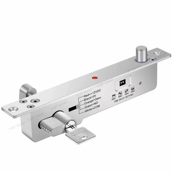 Quality Narrow Panel SS Electric Plug Lock With Mechanical Key Emergency Unlock For Prison Bank wholesale