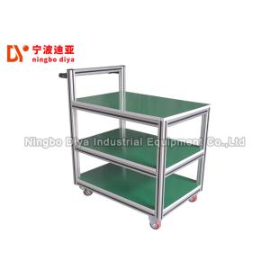 3 Layers Heavy Duty Cart , Aluminium Alloy Turnover Cart Simple Assemble