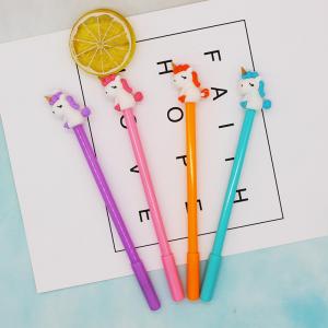 China Assorted Color Cartoon Kawaii Horse PVC ABS Epoxy Gel Ink Pens for Yiwu Stationery on sale