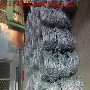 galvanized barbed wire/PVC coated barbed wire per meter length/barbed wire roll price fence/200m 400m barbed wire length