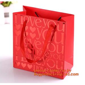 Luxury custom logo printed brown paper carrier bag,CMYK printed shopping bag