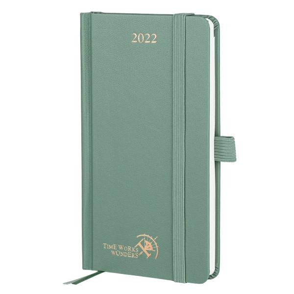 Quality Light Green Hardback Mini Weekly Planner With Vertical Inner Pages wholesale