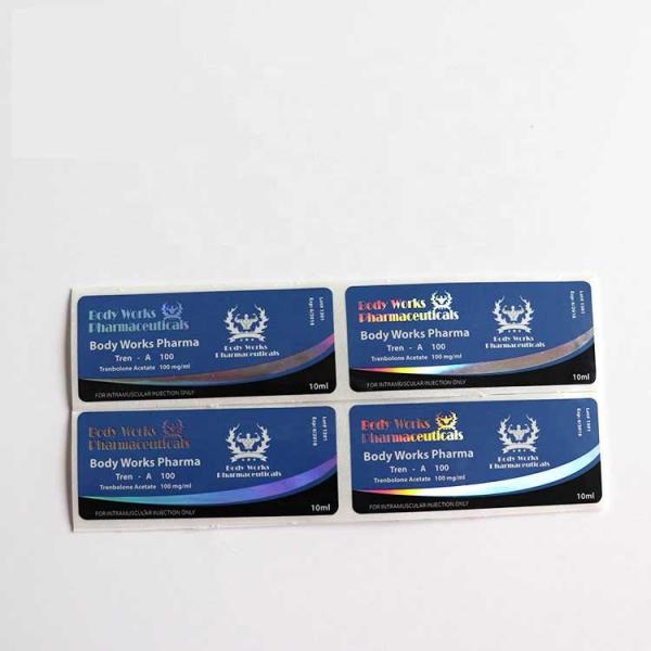 Quality 10ml CMYK Oral vial Pill Glass Vial Labels wholesale