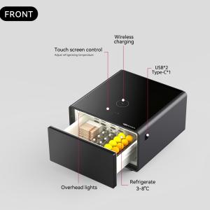 Modern Smart Coffee Table with Tempered Glass Top and Wine Cooler Gross Weight