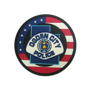 China Ogden City Police Promotion 2D Custom Plastic Coasters Silicon on sale