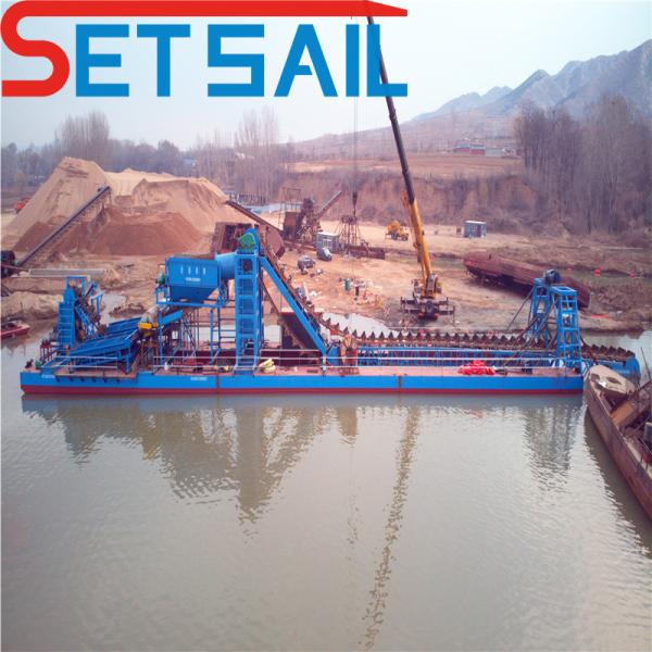 Set Sail Bucket Chain Gold Dredger Used in River with Jigging Equipment and