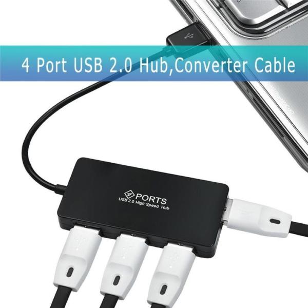Multi Splitter Expansion Ultra Thin 4 Ports USB 2.0 High Speed Hub